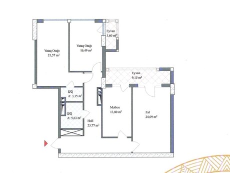 3 otaqlı mənzil, 122 m², 28 May: 364 500 ₼ 2