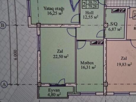 2 otaqlı mənzil, 80 m², Qara Qarayev: 201 000 ₼ 2