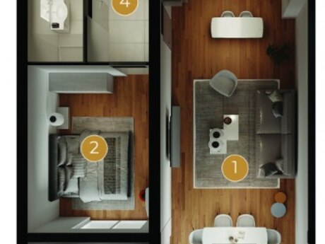 2 otaqlı mənzil, 79,5 m², Biləcəri: 159 000 ₼ 5