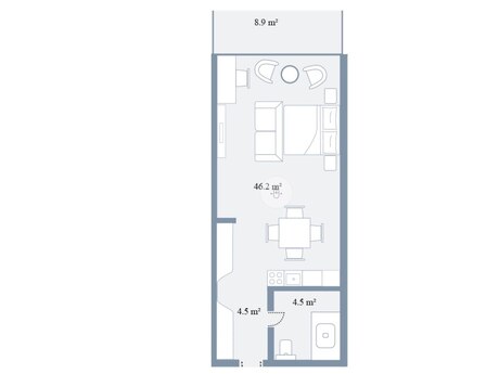 1-комнатная квартира, 75,7 м², Caspian Dream Liner: 850 000 ₼ 4