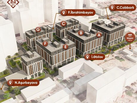 3 otaqlı mənzil, 129 m², Nizami City: 490 000 ₼ 3