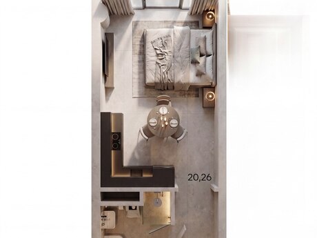 1 otaqlı mənzil, 38,6 m², Digital Residence: 226 623 ₼ 2