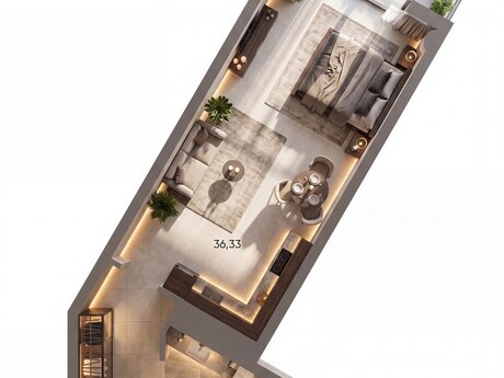 1 otaqlı mənzil, 64 m², Digital Residence: 364 594 ₼ 2