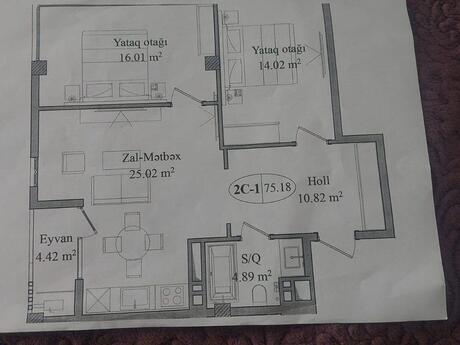 3 otaqlı mənzil, 75 m², İnşaatçılar: 238 000 ₼ 2