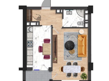 1 otaqlı mənzil, 52,3 m², Binəqədi Park Residence: 91 612 ₼ 4