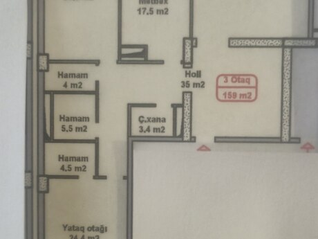3-room apartment, 159 m², Prestij Park: 540 000 ₼ 2
