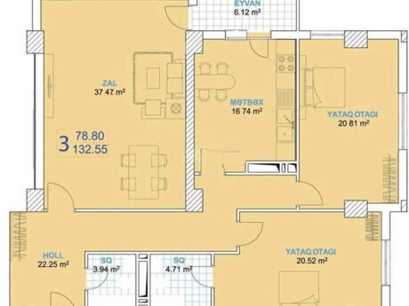 3 otaqlı mənzil, 135 m², Nəriman Nərimanov: 410 000 ₼ 2