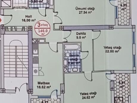3 otaqlı mənzil, 146 m², İnşaatçılar: 345 000 ₼ 2