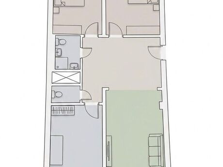 3-комнатная квартира, 135 м², Badamdar: 350 000 ₼ 3
