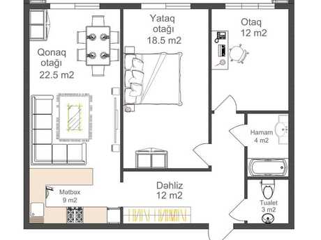3 otaqlı mənzil, 95 m², Kristal Abşeron Memar Əcəmi: 249 000 ₼ 4