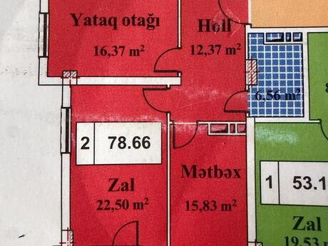 2 otaqlı mənzil, 78,6 m², Qara Qarayev: 205 000 ₼ 3