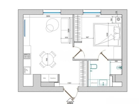 2 otaqlı mənzil, 44,5 m², Ağ şəhər: 245 000 ₼ 4