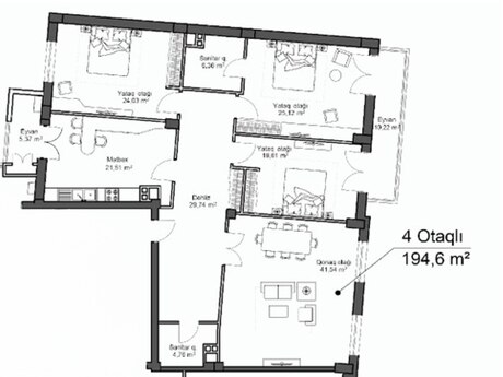 4 otaqlı mənzil, 195 m², Ağ şəhər: 877 000 ₼ 3