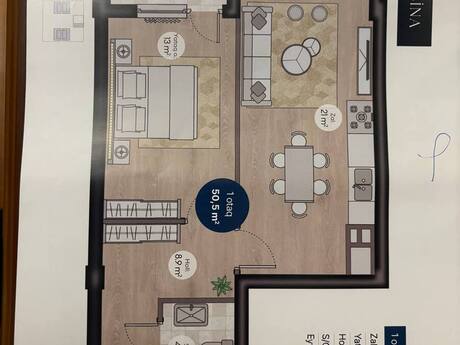 2 otaqlı mənzil, 50,5 m², Eleven Park: 158 000 ₼ 2