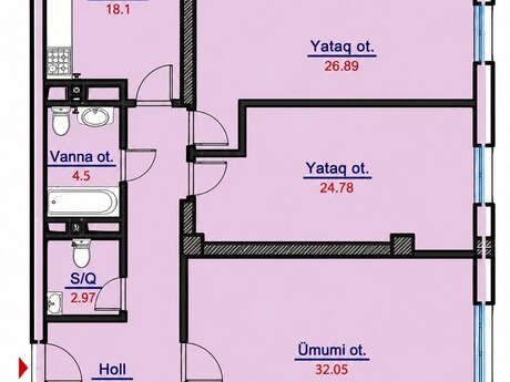 3 otaqlı mənzil, 136 m², Azadlıq Prospekti: 325 000 ₼ 5