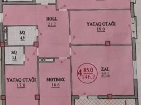 4 otaqlı mənzil, 155 m², İnşaatçılar: 360 000 ₼ 5