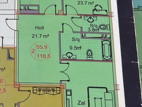 3 otaqlı mənzil, 120 m², Gənclik: 260 000 ₼ 2