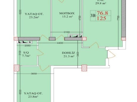 3-room apartment, 125 m², Binəqədi: 212 500 ₼ 5