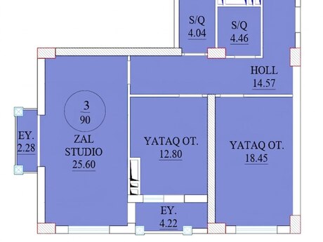 3 otaqlı mənzil, 90 m², 28 May: 289 000 ₼ 3