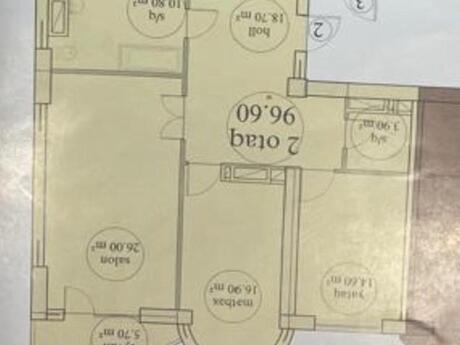 2 otaqlı mənzil, 96,6 m², İnşaatçılar: 212 500 ₼ 4