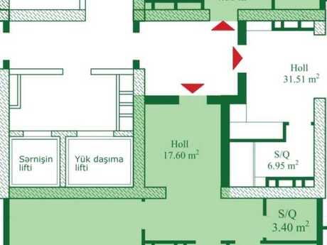 2 otaqlı mənzil, 80,1 m², Nizami: 272 000 ₼ 2