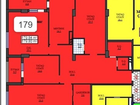 4 otaqlı mənzil, 179 m², Pilot Həyat Residence: 608 000 ₼ 2