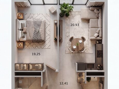 2 otaqlı mənzil, 76,5 m², Digital Residence: 539 636 ₼ 2