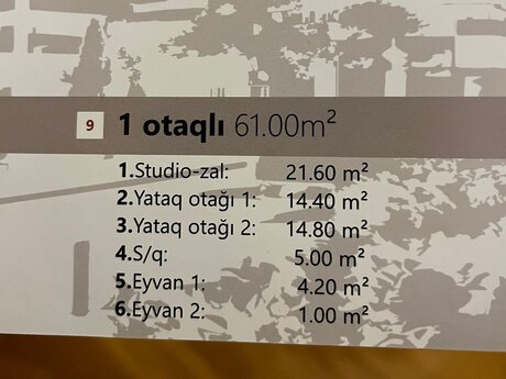 3 otaqlı mənzil, 61 m², Bakıxanov: 143 000 ₼ 5