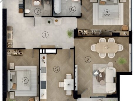 3-room apartment, 125 m², BCR Khatai: 475 000 ₼ 2