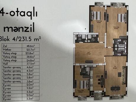 4-room apartment, 231 m², Malibo Residence: 779 000 ₼ 3