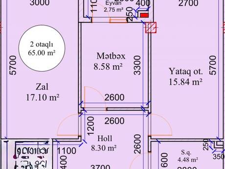 2 otaqlı mənzil, 65 m², Həzi Aslanov: 120 000 ₼ 4