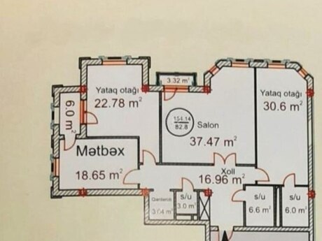 3 otaqlı mənzil, 155 m², Nəsimi: 462 000 ₼ 2