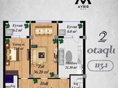 2 otaqlı mənzil, 113 m², Nərimanov: 281 000 ₼ 4