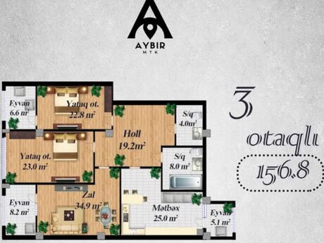 3 otaqlı mənzil, 157 m², Nərimanov: 387 300 ₼ 4