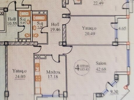4 otaqlı mənzil, 184 m², 28 May: 545 000 ₼ 2