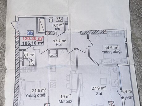 3-room apartment, 120 m², 20 Yanvar: 310 000 ₼ 3