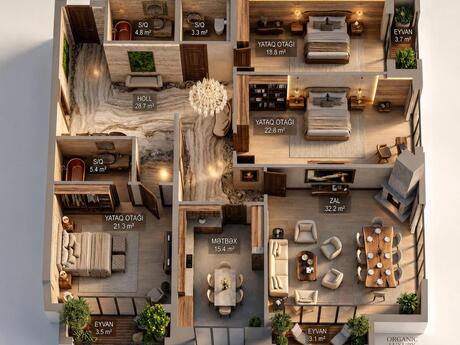 4-комнатная квартира, 163 м², Azadlıq Prospekti: 497 000 ₼ 2