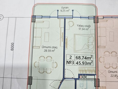 2-комнатная квартира, 68 м², Saray: 80 000 ₼ 3