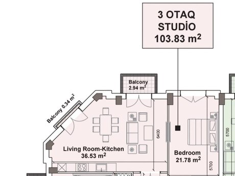 3-комнатная квартира, 100 м², Ağ şəhər: 468 000 ₼ 3