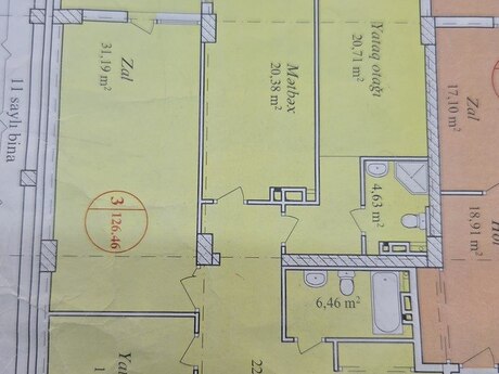 3 otaqlı mənzil, 127 m², Qara Qarayev: 285 000 ₼ 4