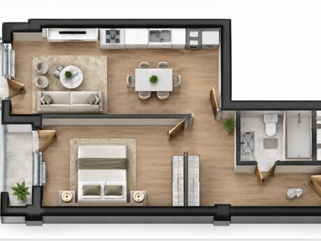 2-room new-build apartment for sale in Eleven Park, 51 m², 156 000 AZN, photo 4 / 4