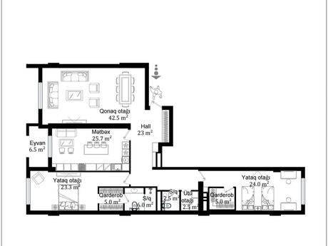 3 otaqlı mənzil, 166 m², Nərimanov: 489 000 ₼ 2