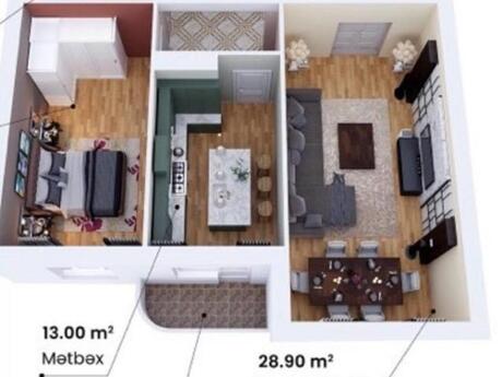 2 otaqlı mənzil, 99 m², Nəsimi: 305 000 ₼ 4