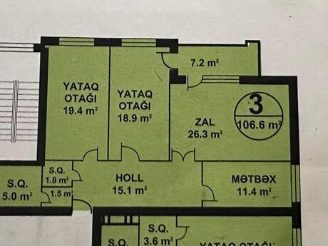 3-комнатная квартира, 110 м², İçəri Şəhər: 550 000 ₼ 4