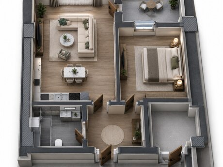 2 otaqlı mənzil, 53 m², 28 May: 179 000 ₼ 2