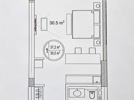 1-room apartment, 57 m², Sea Breeze: 175 000 ₼ 5