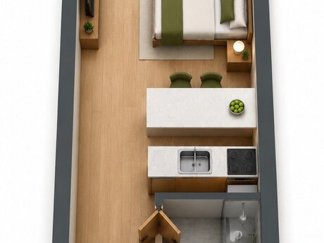 1 otaqlı mənzil, 44,8 m², Nardaran: 110 000 ₼ 5
