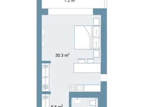 2-room apartment, 58 m², Sea Breeze: 150 000 ₼ 2