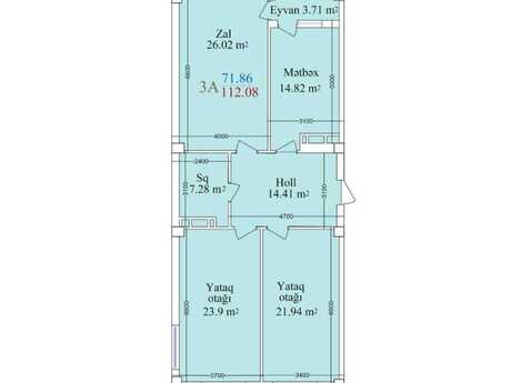 3-room apartment, 112 m², Binəqədi Park Residence: 171 500 ₼ 5