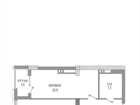 2-room new-build apartment for sale in Nizami, 72 m², 288 000 AZN, photo 2 / 9